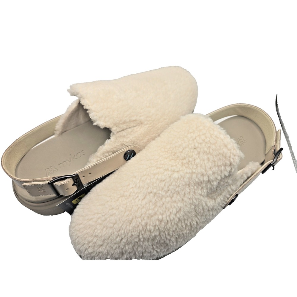 Mykos Women's Lilah Convertible Slip On Shoe Adjustable Backstrap NWB Sz 8 Whit